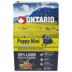 Ontario  Puppy Mini bárány és rizs 2,25 kg