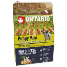 Ontario  Puppy Mini csirke, burgonya és gyógynövények 2,25 kg