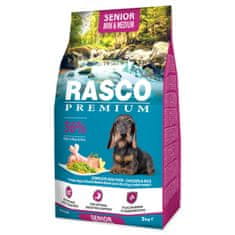 RASCO PREMIUM Granulátum Senior Mini &amp; Medium csirke rizzsel 3 kg