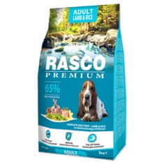 RASCO PREMIUM Granulátum Felnőtt bárányhús rizzsel 3 kg