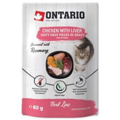 Ontario Kapszula Cica csirke májas mártással 80 g