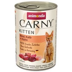 Animonda Carny Kitten marha + borjú + csirke konzerv 400 g