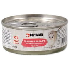 Ontario Cica csirkedarabok garnélarákkal 95 g