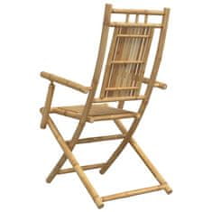 Vidaxl 8 db összecsukható bambusz kerti szék 53 x 66 x 99 cm 3278516
