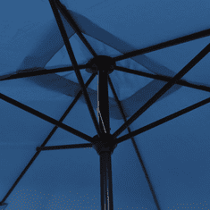 Vidaxl azúrkék kültéri napernyő fémrúddal 300 x 200 cm (47129)