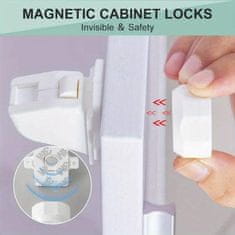HOME & MARKER® Mágneses szekrényzár, 4db, biztonságos anyag - MAGCLASP