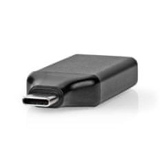 Nedis USB-C adapter | USB 3.2 Gen 1 | USB-C Male | HDMI kimenet | 4K@60Hz | kerek | Nikkelezett | Fekete / Szürke | Doboz 