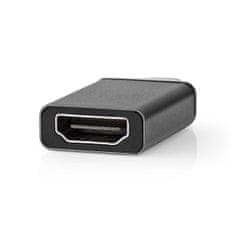 Nedis USB-C adapter | USB 3.2 Gen 1 | USB-C Male | HDMI kimenet | 4K@60Hz | kerek | Nikkelezett | Fekete / Szürke | Doboz 