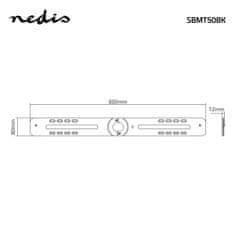 Nedis Soundbar tartó | Kompatibilis: Sonos PLAYBAR | Fal | 15 kg | Fix | ABS / Acél | Fekete 