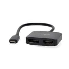 Nedis USB-C adapter | USB 3.2 Gen 1 | USB-C Male | DisplayPort Female / HDMI kimenet | 8K@30Hz | 0,20 m | kerek | Nikkelezett | Fekete | Doboz 