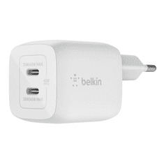 Belkin 2xUSB-C hálózati töltő 45W (WCH011VFWH) (WCH011VFWH)