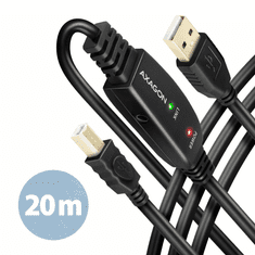 AXAGON ADR-220B aktív USB-B hosszabbító kábel 20m (ADR-220B)