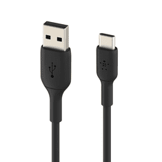 Belkin BoostCharge USB-C - USB-A kábel 15cm fekete (CAB001bt0MBK) (CAB001bt0MBK)