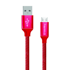 ColorWay USB-A - MicroUSB kábel 1m piros (CW-CBUM002-RD) (CW-CBUM002-RD)