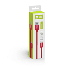 ColorWay USB-A - MicroUSB kábel 1m piros (CW-CBUM002-RD) (CW-CBUM002-RD)