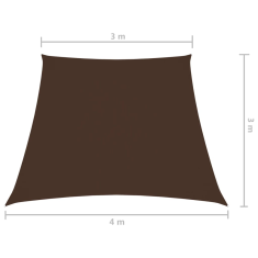 Vidaxl barna trapéz alakú oxford szövet napvitorla 3/4 x 3 m (135847)