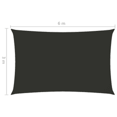 Vidaxl antracitszürke téglalap alakú oxford-szövet napvitorla 3 x 6 m (135103)