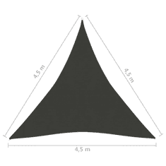 Vidaxl antracitszürke HDPE napvitorla 160 g/m² 4,5 x 4,5 x 4,5 m (311095)