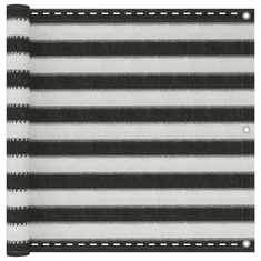 Vidaxl antracitszürke-fehér HDPE erkélynapellenző 90 x 500 cm (310854)