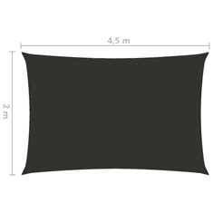 Vidaxl antracitszürke téglalap alakú oxford-szövet napvitorla 2x4,5 m (135093)