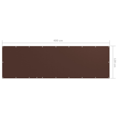 Vidaxl barna oxford-szövet erkélynapellenző 120 x 400 cm (135077)
