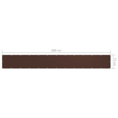 Vidaxl barna oxford-szövet erkélyparaván 75 x 600 cm (135071)