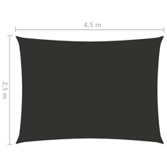 Vidaxl antracitszürke téglalap alakú oxford-szövet napvitorla 2,5x4,5m (135098)