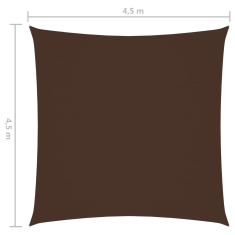 Vidaxl barna négyzet alakú oxford-szövet napvitorla 4,5 x 4,5 m (135800)