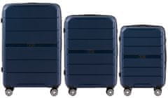 Wings 100% polipropilén készlet 3 szárnyas bőröndökből L,M,S, kék