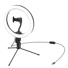 BASEUS Live Stream LED fény és Selfie-tripod Fekete (CRZB10-A01)