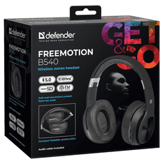 Defender FreeMotion B540 Bluetooth Headset - Fekete (63540)