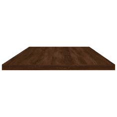 Vidaxl 4 db barna tölgy színű szerelt fa fali polc 100 x 30 x 1,5 cm (838301)