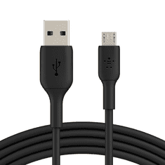 Belkin BoostCharge USB-A - Micro-USB kábel 1m fekete (CAB005bt1MBK) (CAB005bt1MBK)