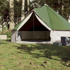 Vidaxl 8 személyes zöld vízálló tipi családi sátor 94588