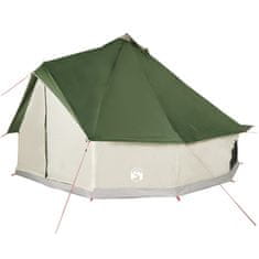 Vidaxl 10 személyes zöld vízálló tipi családi sátor 94594