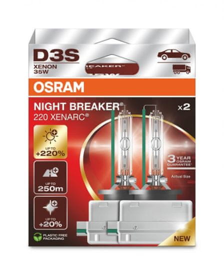 Osram Xenon lámpa D3S 66340XN2-2HB NIGHT BREAKER LASER +220% BOX