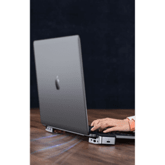 BASEUS laptop állvány állítható + USB-C ezüst (CAHUB-AJ0G) (CAHUB-AJ0G)