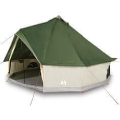 Vidaxl 6 személyes zöld vízálló tipi családi sátor 94585