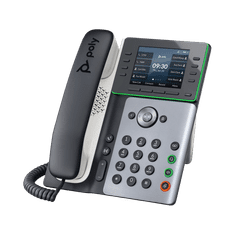 HP Poly Edge E350 VoIP Telefon + PoE - Fekete/Fehér (82M89AA)