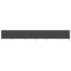 Vidaxl antracitszürke szövet 6-paneles szélfogó 800 x 160 cm (47182)