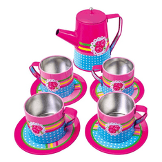 Bino Toys: Scarlett fém kávézó és teázó készlet tálcával (83396)