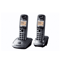 PANASONIC KX-TG2512PDM Asztali telefon - Szürke (2db/csomag) (KX-TG2512PDM)