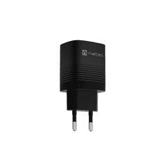 Natec Ribera GaN USB-C / USB-A Hálózati töltő - Fekete (30W) (NUC-2141)
