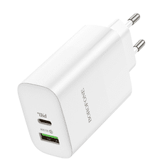 Borofone BN10 USB-C / USB-A Hálózati töltő - Fehér (65W) (BN10)