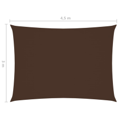 Vidaxl barna téglalap alakú oxford-szövet napvitorla 3 x 4,5 m (135816)