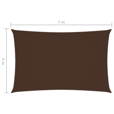 Vidaxl barna téglalap alakú oxford-szövet napvitorla 4 x 7 m (135823)