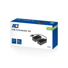 ACT AC6063 csatlakozó átlakító USB A RJ-45 Fekete (AC6063)