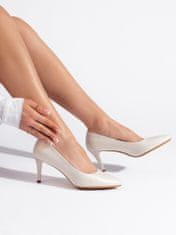Amiatex Női körömcipő 108198 + Nőin zokni Gatta Calzino Strech, fehér, 39