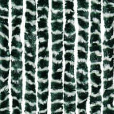 Vidaxl zöld és fehér zsenília rovarfüggöny 100 x 200 cm 377385