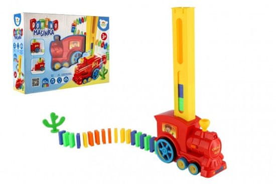 Teddies Mozdony/vonat dominó műanyag 16cm elemes, hanggal és fénnyel működtethető